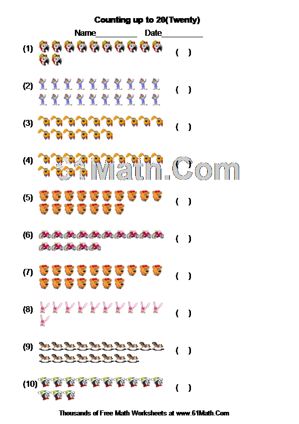 Counting up to 20(Twenty)