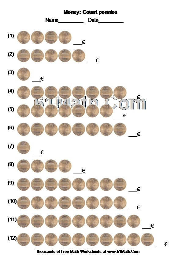 Money: Count pennies
