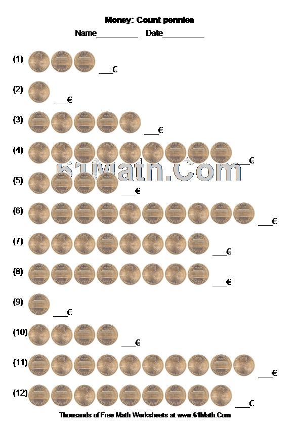 Money: Count pennies