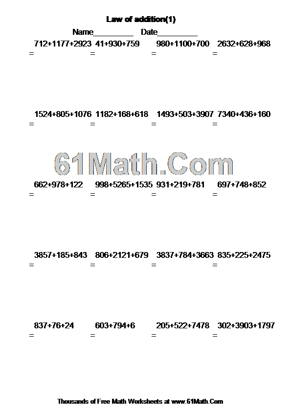 Law of addition(1)