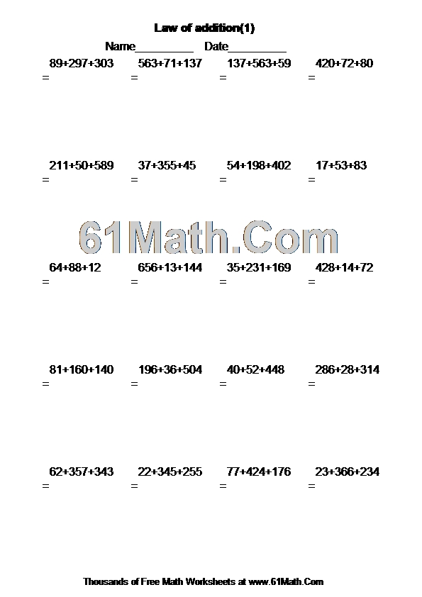 Law of addition(1)