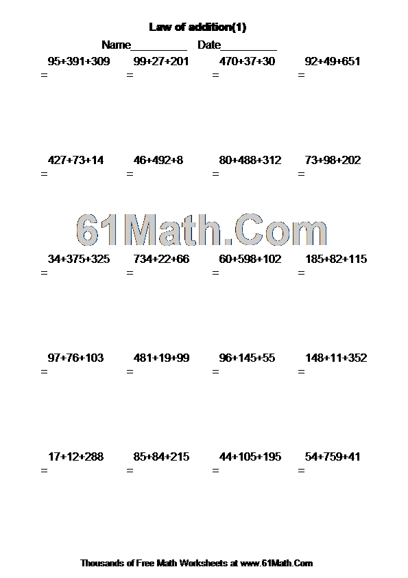 Law of addition(1)