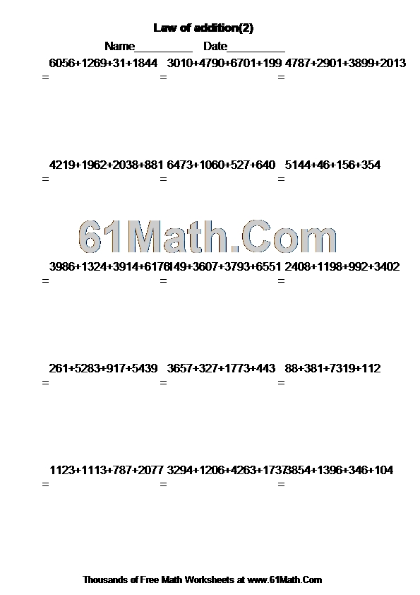 Law of addition(2)