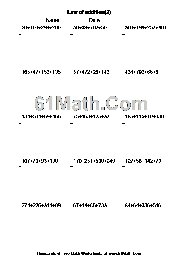 Law of addition(2)