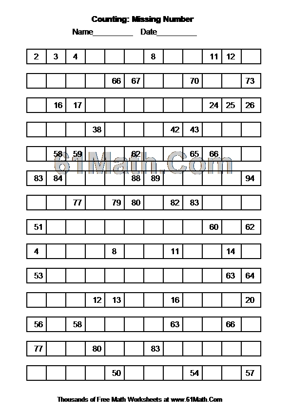 Counting: Missing Number