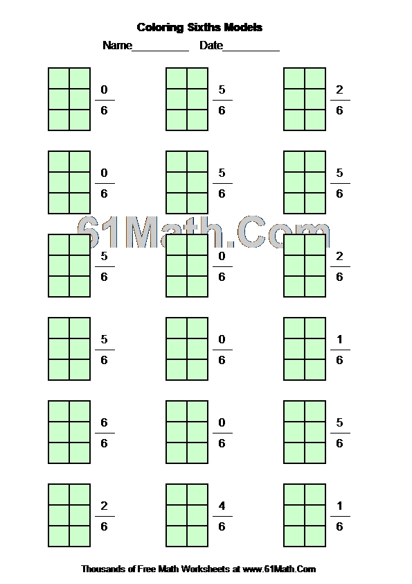 Coloring Sixths Models
