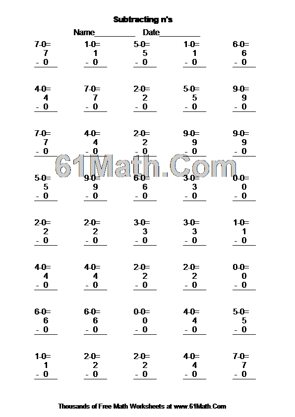 Subtracting n's