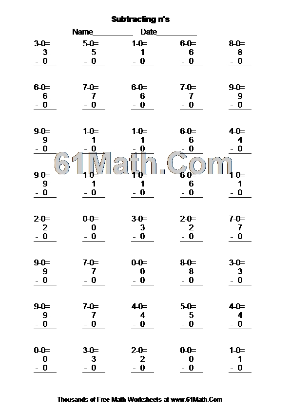 Subtracting n's