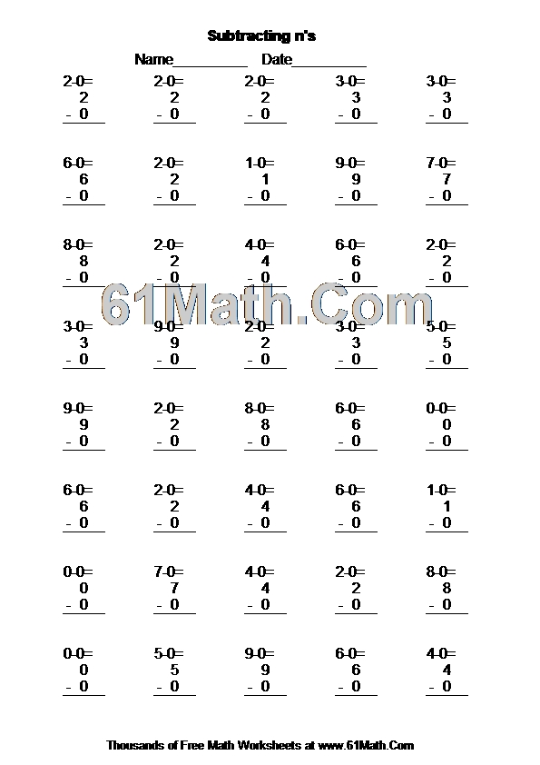 Subtracting n's